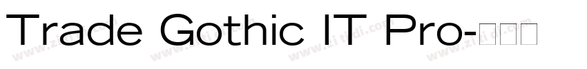 Trade Gothic IT Pro字体转换